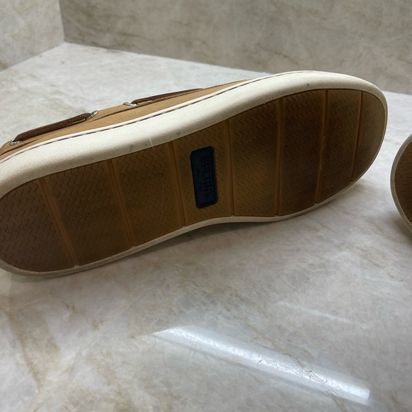 Sperry Light Brown Leather Boat Shoes